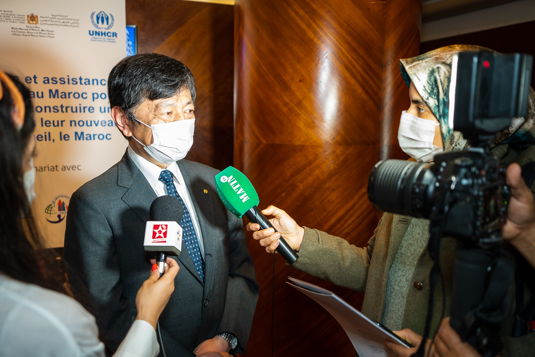 Cérémonie de lancement d’un Projet en partenariat avec UNHCR au Maroc _07/04/2021